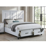 3 Piece Bedroom Furniture Panel Headboard White Queen Size Bed W Underbed Drawers Nightstands Chest Gray