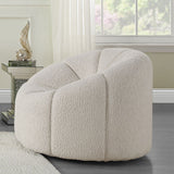 Osmash - Chair With Swivel - White Teddy Sherpa