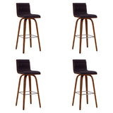 Vienna - 30" Swivel Bar Stool - Walnut Wood