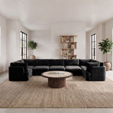 Hammond - Velvet Performance Fabric Upholstered 7 Piece U-Shaped Sectional