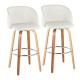 Fran - Fixed-Height Barstool (Set of 2) - Zebra Wood
