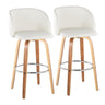 Fran - Fixed-Height Barstool (Set of 2) - Zebra Wood