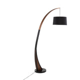 Noah - Floor Lamp - Walnut Wood Frame And Marble Base