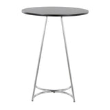 Cece - Counter Table - Chrome Metal