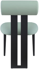 Dario - Faux Leather Dining Chair With Black Frame (Set of 2)