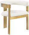 Romeo - Faux Leather Dining Chair With Gold Base (Set of 2)