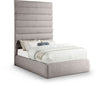 Adam - Linen Fabric Bed With 89" Headboard