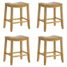 Iyani - Coastal Modern Wood Counter Height Kitchen Bar Stool