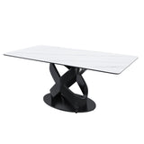Rectangular Dining Table - Black / White