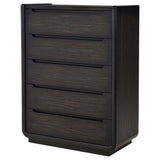 Leandro - 5-Drawer Bedroom Chest Of Drawers - Burnished Black