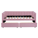 Upholstered Daybed With Ergonomic Design Backrest