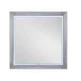 Moon - Marble Mirror With LED - White