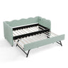Gingham Daybed With USB Charging Port, Wave Shaped Design