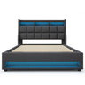 Upholstered Platform Bed With A Hydraulic Storage System, LED And USB Charging (Without Mattress)