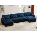 Super Comfort Oversized Modular Sectional Sofa With Movable Ottoman