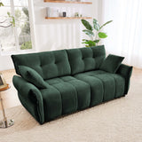 Modern Sofa & Pillows, Textured Cover, High Rebound Cushions