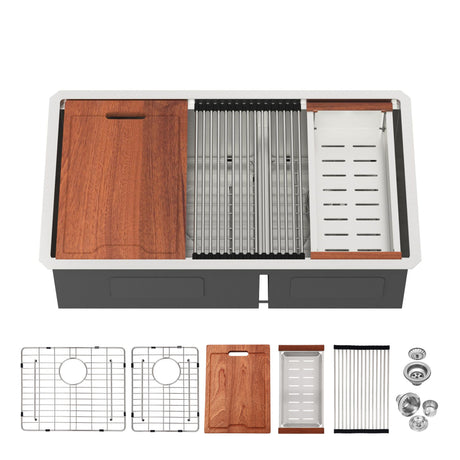 Modern Double Bowl Undermount Kitchen Sink