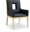 Gwendolyn - Faux Leather Dining Arm Chair With Natural Frame