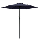 Umbrella With Crank Lift & Tilt, UV-Resistant Canopy For Patio