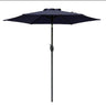Umbrella With Crank Lift & Tilt, UV-Resistant Canopy For Patio
