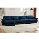 Super Comfort Oversized Modular Sectional Sofa With Movable Ottoman