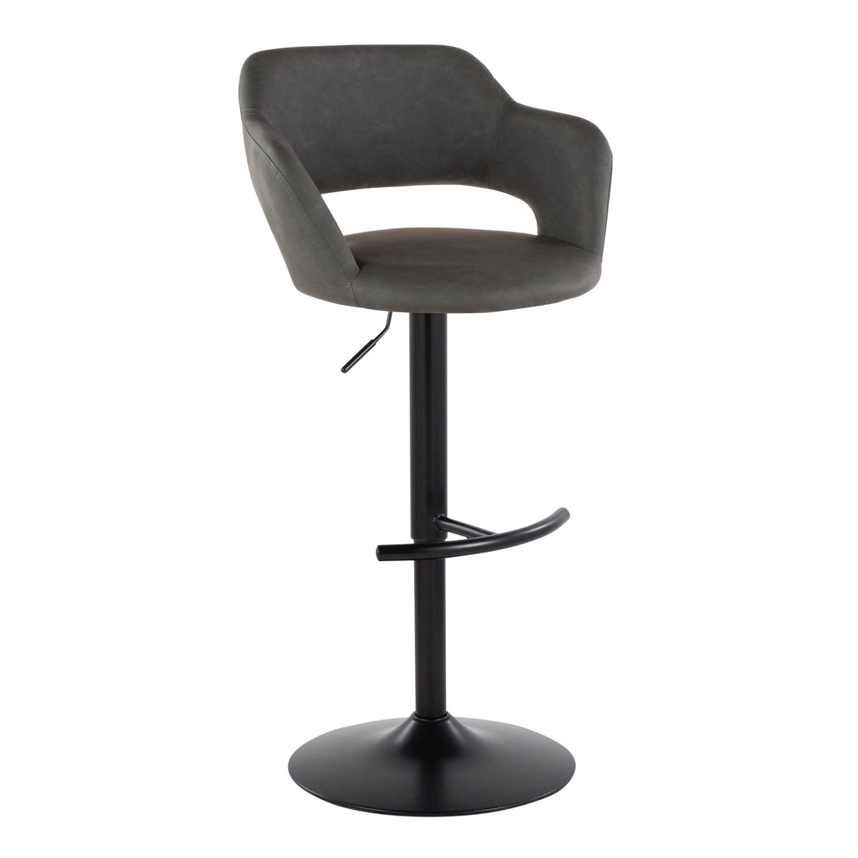 Margarite - Adjustable Barstool With Swivel - Black Metal (Set of 2)