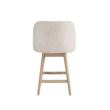 Sadie - Solid Wood Upholstered 26" Counter Height Swivel Barstool
