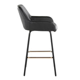 Daniella - 24" Fixed-Height Counter Stool (Set of 2) - Black Metal