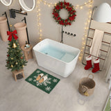49'' Acrylic Freestanding Soaking Bathtub, Square-Shape Japanese Soaking Hot Tub, Sit-In Design With Chrome Overflow And Drain For Express Delivery 23Amazing-49 (W1920P179228) - Glossy White