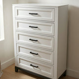3 Piece Bedroom Furniture Panel Headboard White Eastern King Size Bed W Underbed Drawers Nightstand Chest Gray