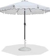 Amalfi - Patio Umbrella - White Base / Black Pole