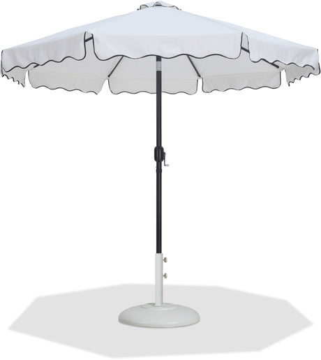 Amalfi - Patio Umbrella - White Base / Black Pole