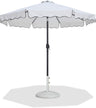 Amalfi - Patio Umbrella - White Base / Black Pole