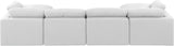 Indulge - Linen 6 Piece Modular Double Chaise Sectional - White