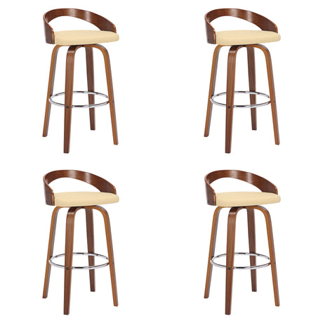 Sonia - 30" Bar Height Swivel Bar Stool - Walnut Wood