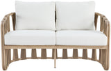 San Pietro - Resilient Waterproof Fabric 60.5" Upholstered Outdoor Patio Loveseat