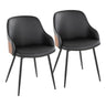 Bacci - Chair (Set of 2) - Black Metal, Walnut Wood