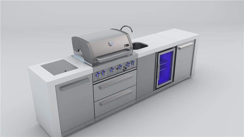 Mont Alpi 400 deluxe island with beverage center - (MAI400DBEV)