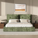 Airframe - Upholstered Bed Frame With Double Layered Upholstered Headboard