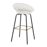 Posh - Fixed-Height Barstool (Set of 2) - Black Metal