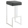 Upholstered Bar Stool With High-Shine Legs