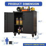 Heavy Duty Metal Garage Storage Cabinet With Wheels Sturdy Tool Organizer