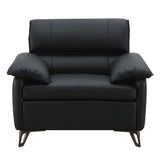 Eilene - Chair - Black Top Grain Leather