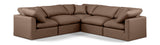 Indulge - Faux Leather 5 Piece Modular Corner Sectional