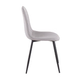 Pebble - Contemporary Chair (Set of 2) - Black Steel