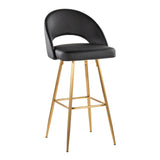 Renee - Upholstered Fixed-Height Barstool (Set of 2) - Gold Base