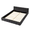 Modern Platform Bed Frame With Thick Chenille Fabric