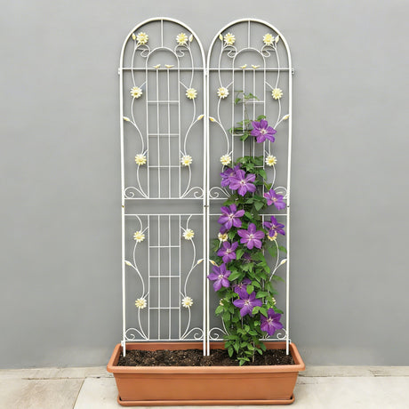 Metal Garden Trellis Rustproof Trellis For Climbing Plant Outdoor Flower Support