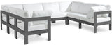 Nizuc - Outdoor Patio 8 Piece Modular Sectional With Gray Frame