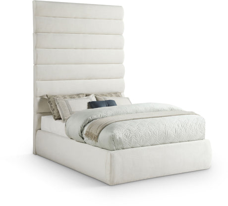 Adam - Linen Fabric Bed With 89" Headboard